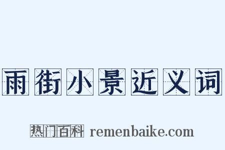 雨街小景近义词是什么意思的图片